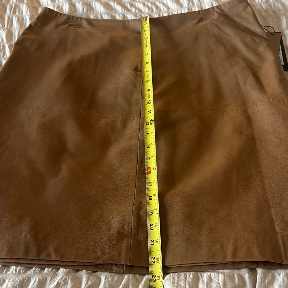Donna Karan Brown Lambskin Skirt - Picture 8 of 10